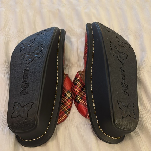 Alergria PG LITE plaid red leather mule shoes -size 36 (US 6 - 6.5) - Picture 5 of 12